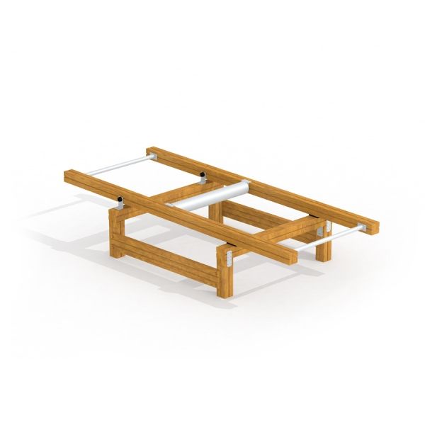 wooden outdoor fitness equipment by Lars Laj outdoor fitness