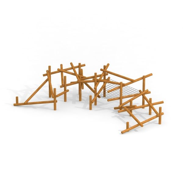 Lars Laj climbing device made from robinia wood wooden climbing construction