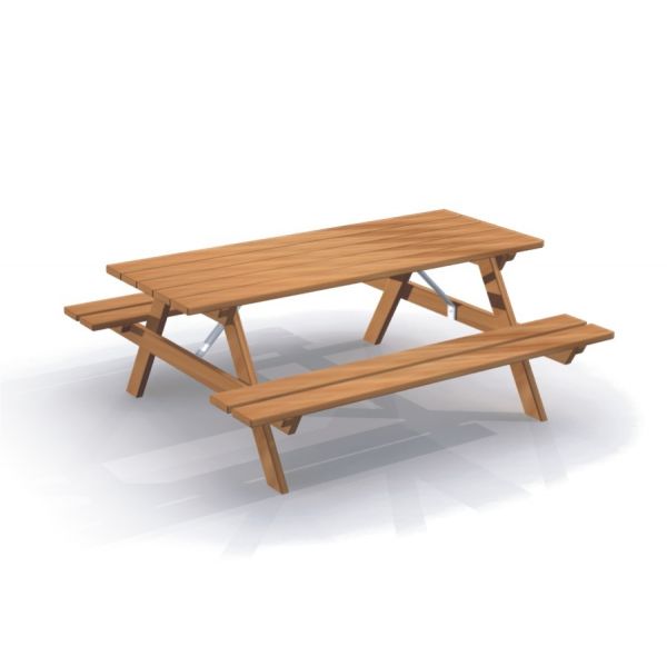 Lars Laj wooden table and bench table and bench