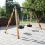 Double Tyre double swing pour aires de jeux en extérieur