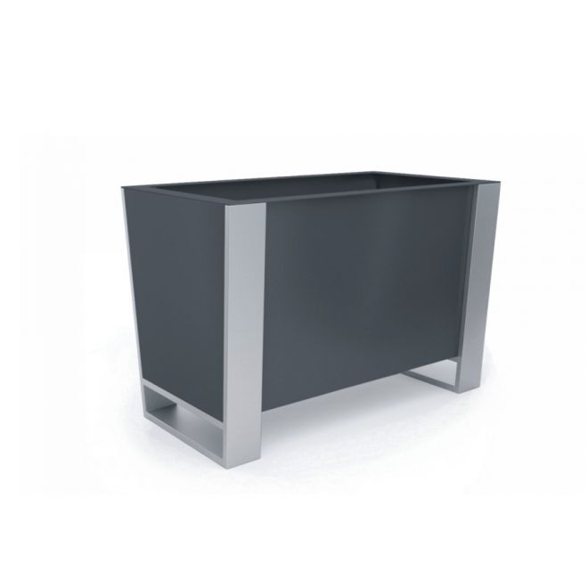Ryga Flowerpot Dark au design rectangulaire moderne