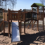 Structure de l’aire de jeux Hexagon Modern Nature single slide.