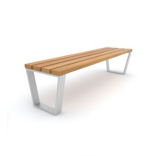 Ryga Bench w/o Backrest design moderne en bois et métal