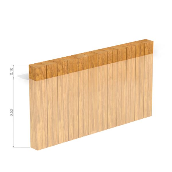 Sand edging Boards (running meter) avec texture bois.