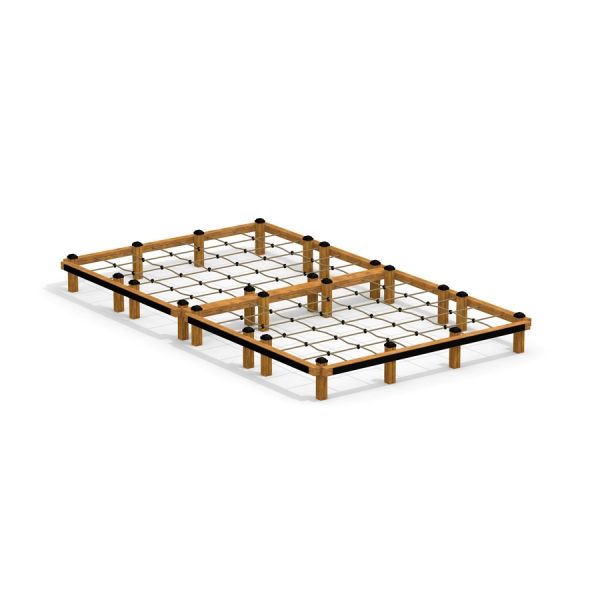 Structure de filet d’escalade Grid pour enfants sur une aire de jeux