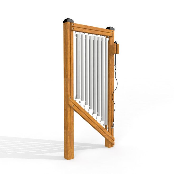 Instrument de musique de plein air Tube Bells avec cadre en bois.