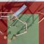 Structure de jeu Etna avec toboggan et filets d’escalade sur une surface en caoutchouc colorée