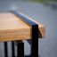 Thor bench avec siège en bois et structure métallique noire