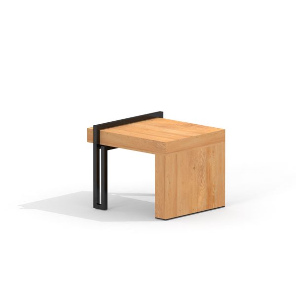 Thor small bench au design en bois et métal