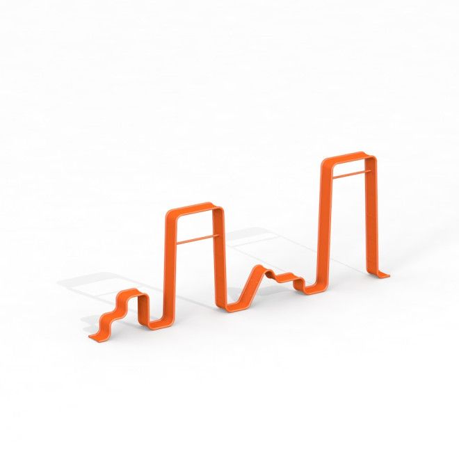 Ribbon Fitness I équipement de grimpe et d’équilibre pour aire de jeux orange en métal