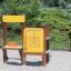 Équipement de jeu extérieur pour enfants, Stall, dans un parc.