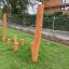 Structure extérieure en bois Trim Trail Nature III pour grimper et garder l'équilibre dans un parc