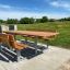 Table & Bench Steel Construction en extérieur dans un parc