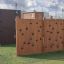 Climbing Wall en bois pour aire de jeux extérieure avec prises d’escalade.