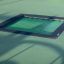 Square trampoline (150 cm) installé dans le sol