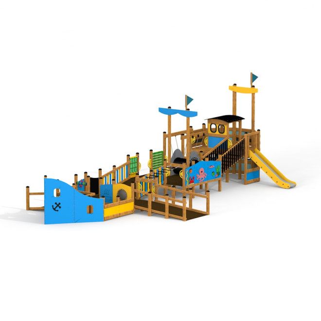Structure de terrain de jeu Cutty Sark ship with slide.
