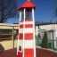 Maison de jeu simple Lighthouse avec filet d'escalade en extérieur