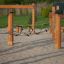 Trim trail cordes d’escalade et poutres d’équilibre en bois pour aire de jeux sur surface sablonneuse