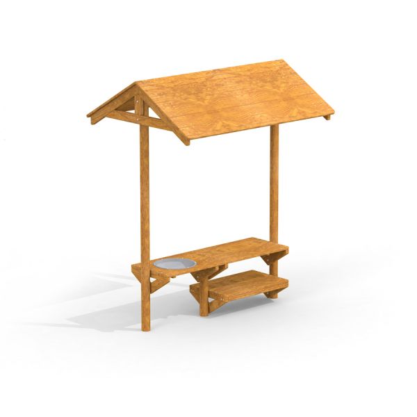 Picnic Shelter en bois avec bancs et toit