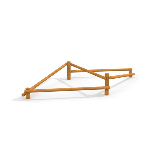 Structure de jeu avec poutre d’équilibre en bois - Nature Balancer.