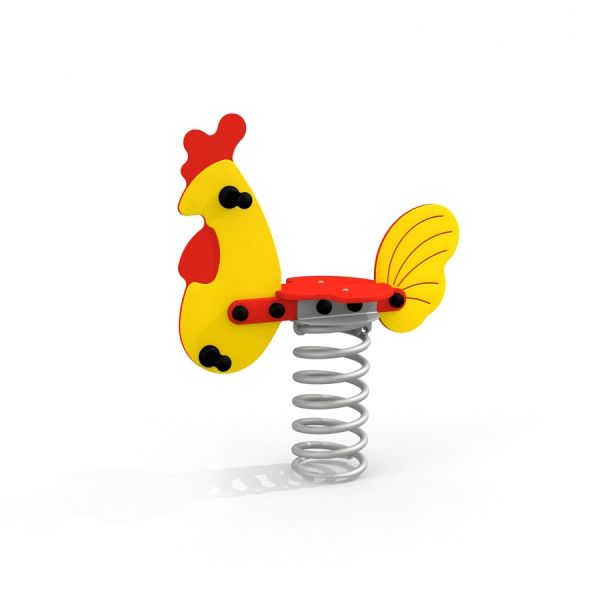 Jeu à ressort pour aire de jeux pour enfants en forme de coq, Rooster rocking