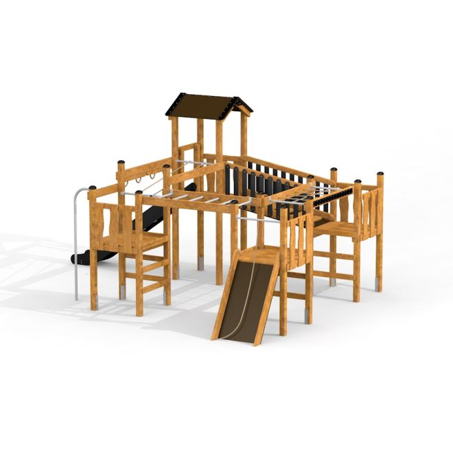 Structure de l’aire de jeux - Challenger Modern Nature single slide