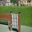 Installation de jeu extérieure Tic Tac Toe dans un parc.
