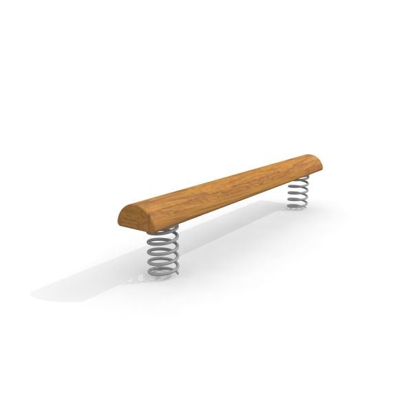 Équipement de terrain de jeu Balance avec poutre en bois et ressorts métalliques