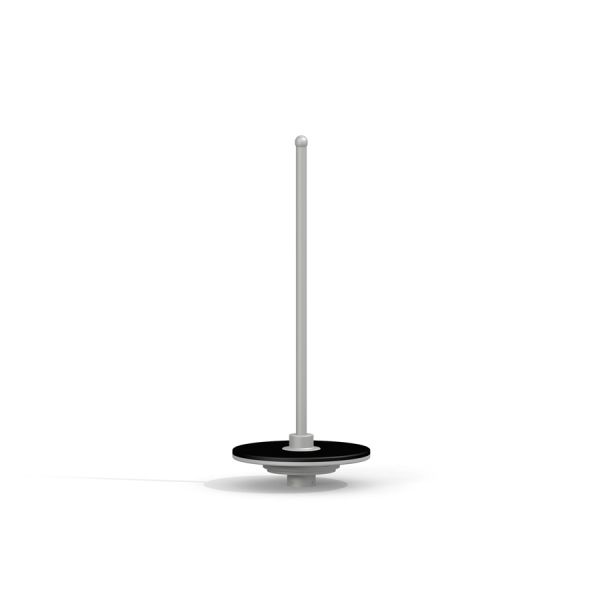 Équipement de aire de jeux Spinner III avec un poteau et une base circulaire.