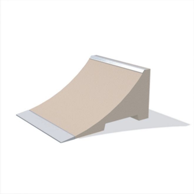 Rampe de skate avec bords blancs nommée Jump-Ramp.