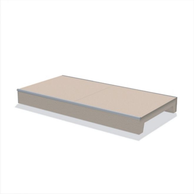 Une plateforme rectangulaire en bois, Walk Box, pour aires de jeux.