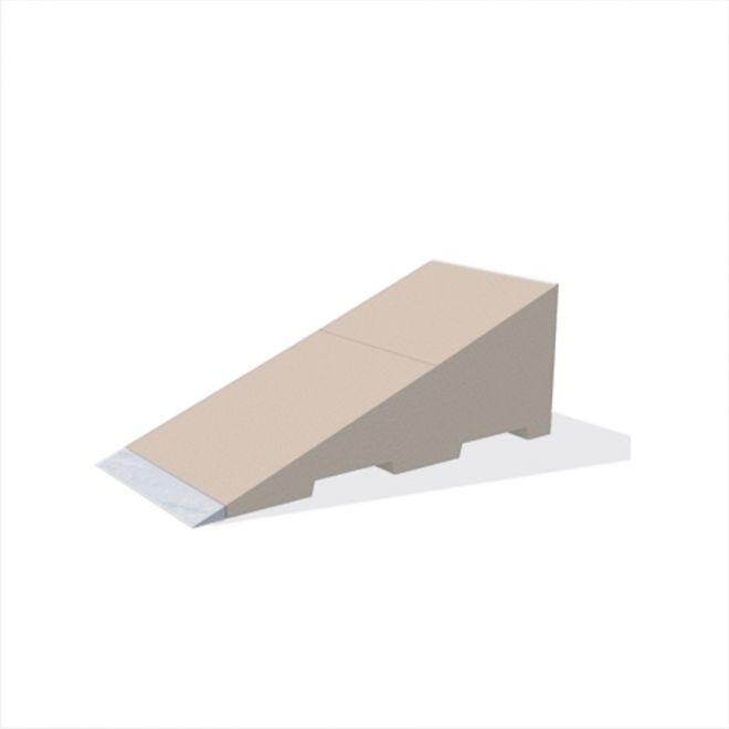 Skate Bank II rampe de skateboard beige pour figures de park et de street.