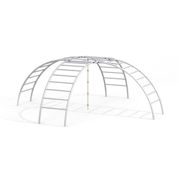 Équipement de aire de jeux Cross Climber steel structure avec cordes d'escalade