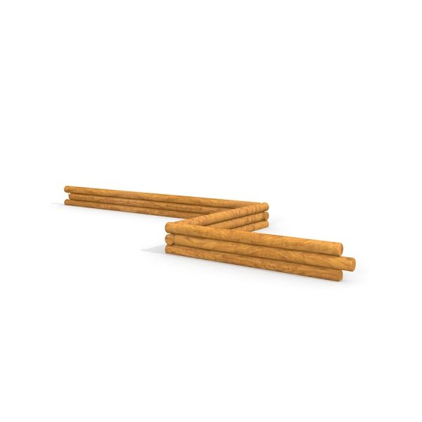 Palisade Horizontal (running meter) barrière en bois pour aire de jeux.