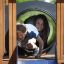 Enfant et femme jouant sur l’équipement de aire de jeux Square Play Nature.