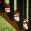 Détail des escaliers en bois de Space Station Nature castle with slide