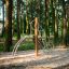Structure d’escalade pour aire de jeux Kilimanjaro steel structure dans un cadre forestier.