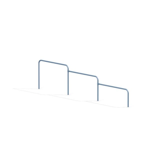 Équipement de aire de jeux Triple Somersault avec trois barres horizontales pour des exercices de gymnastique.