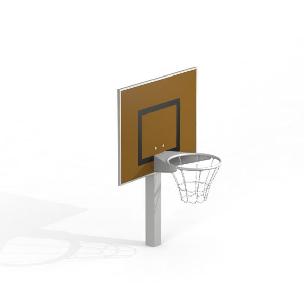 Basket produit montrant un panier de basket avec panneau et filet.