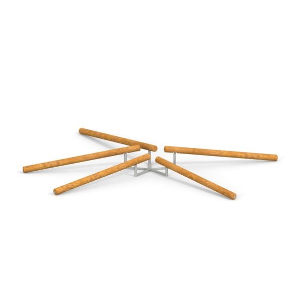 Disposition de poutres d'équilibre de terrain de jeu Nature System Balance.