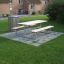 Ensemble extérieur Table & Bench dans un parc.