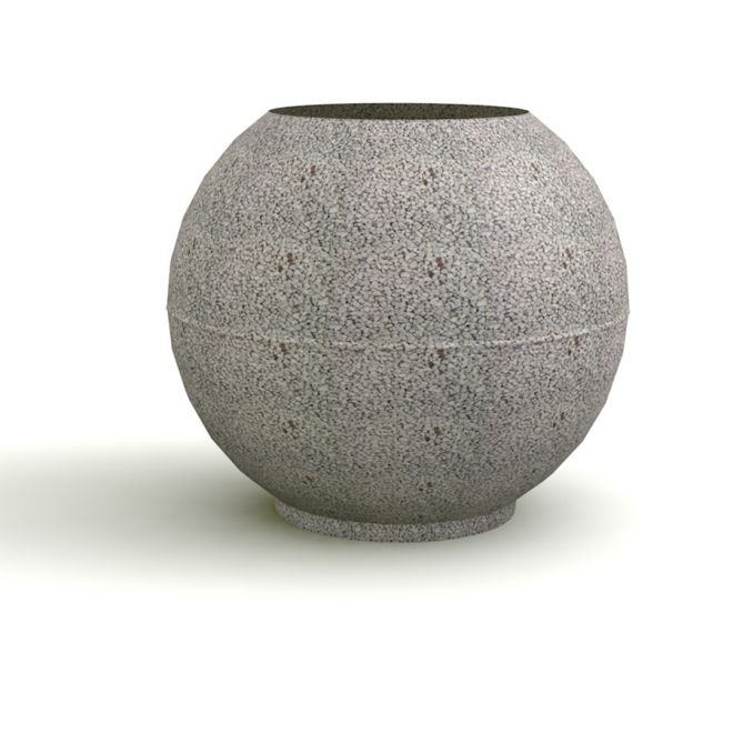 Bac à plantes sphérique en béton Globe.