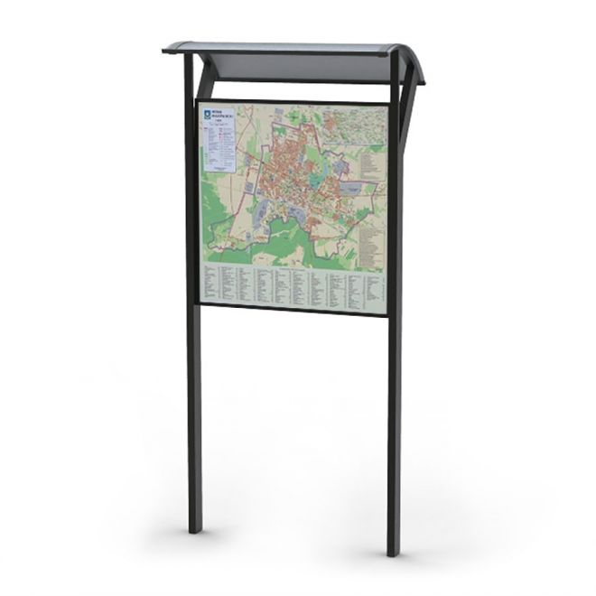 Panneau d'affichage de carte extérieure Kemi