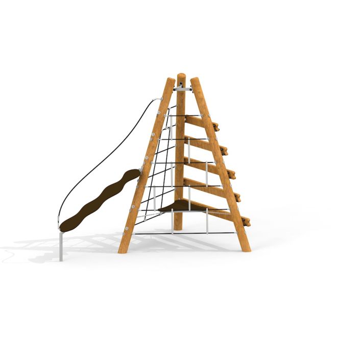 Équipement de jeu Tipi I climbing net avec corde et structure en bois