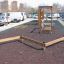 Équipement de aire de jeux en bois Classic Nature Trim Trail avec poutres d'équilibre et structures d'escalade en 