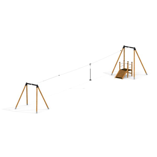 Medium Cableway with platform pour aire de jeux extérieure pour enfants.