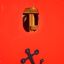 Panneau rouge Bounty ship with slide avec symbole d'ancre