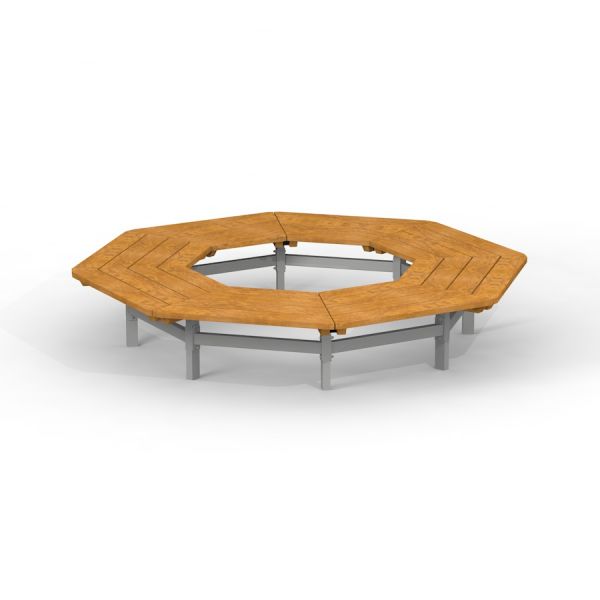Banc extérieur en bois Octagonal Tree Seat.