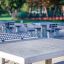 Concrete table tennis, in-ground, en extérieur.