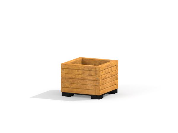 Wooden flowerpot I - jardinière extérieure carrée en bois